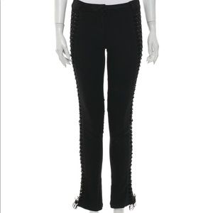 Roberto Cavalli Wool Lace up pants